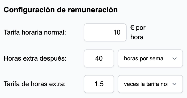 Pay Rate Options