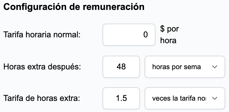 Pay Rate Options